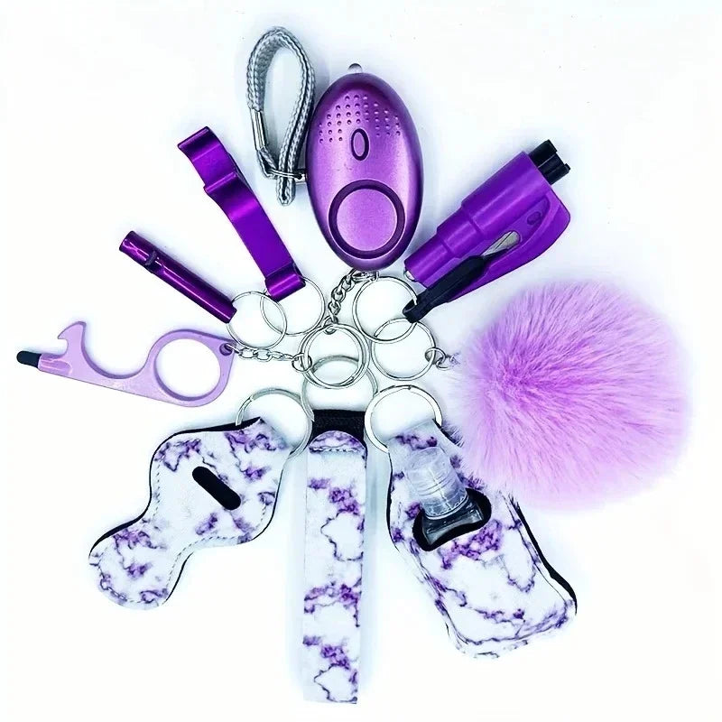 Women’s Self-Defense Keychain – Personal Safety Alarm with LED Light & Emergency Whistle