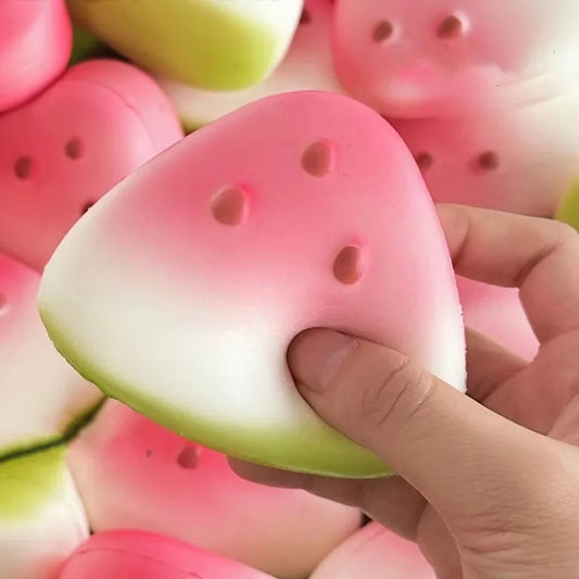 Watermelon Squishy Fidget Toy – Slow Rising Anti-Stress Squeeze Fruit Stress Reliever Toy for Anxiety & Relaxation