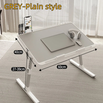 Adjustable Laptop Bed Tray Table – Portable Foldable Desk with Storage Drawer for Sofa & Lap Use