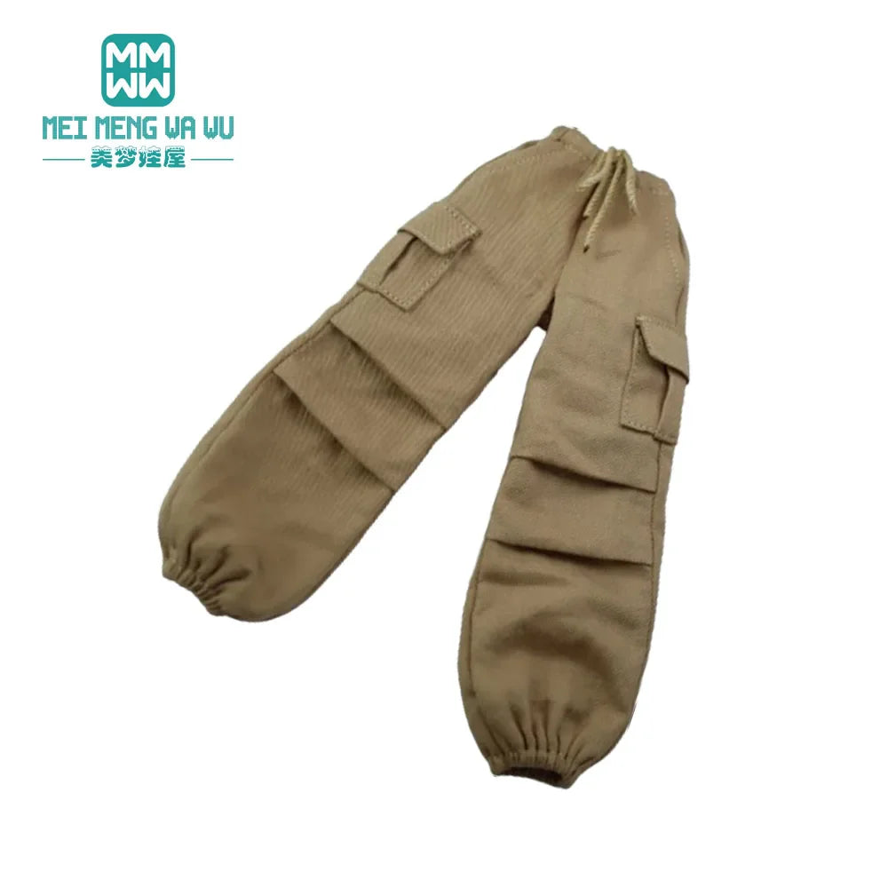 Blythe & Azone OB22/OB24 Doll Clothes — Fashion Jeans Overalls in Khaki, Army Green, Denim Blue, Pink & Black