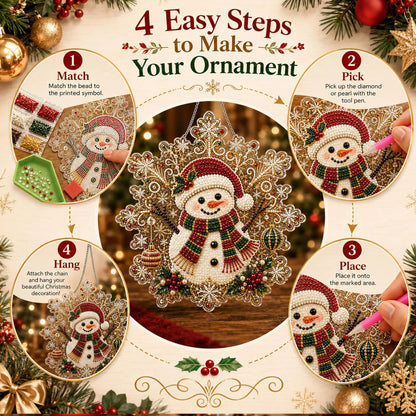 Santa Claus Pearl Diamond Painting Kit - DIY Christmas Hanging Craft & Wall Decor