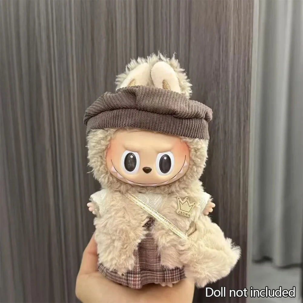 Mini Plush Doll Clothes Set – Kpop EXO Labubu V1 V2 Idol Doll Pit Strip Climbing Suit & Accessories, Clothing Gift