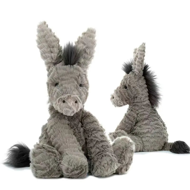 23/40/60cm Cute Burro Plush Toy — Grey Donkey Stuffed Animal, Soft Baby & Infant Doll, Birthday Gift & Room Decor
