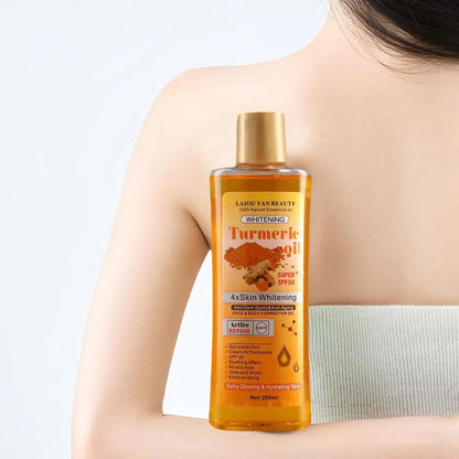 200ml Turmeric & Ginger Essential Oil — Deep Hydration Face & Body Moisturizer, Nourishing & Smoothing Skin Serum