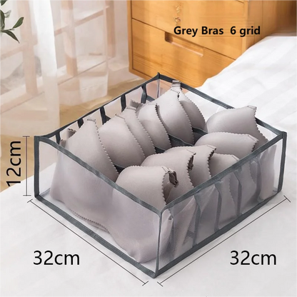 Foldable Underwear Drawer Organizer – Closet Storage Box & Divider for Socks, Bras, and Underpants