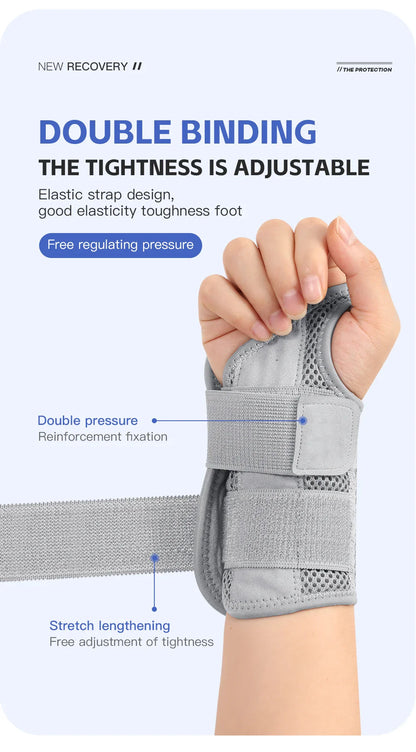 Wrist Brace for Carpal Tunnel — Hand Support with Splints for Arthritis, Tendonitis, Sprains, and Wrist Pain