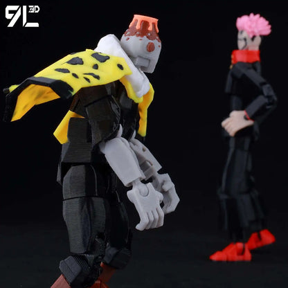 9L3D Printed Anime Action Figures — Jujutsu Kaisen Sukuna, Yuji, Yuta, Satoru Gojo Movable Mannequin Toys