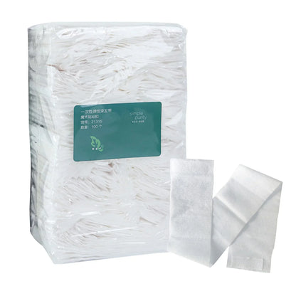 100pcs Disposable Spa Facial Headbands – Soft Non-Woven Stretch Hair Bands with Closure for Skincare & Beauty