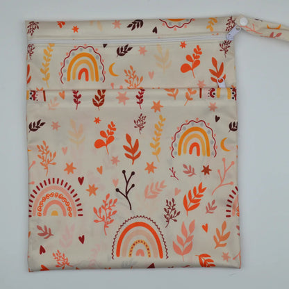 Sigzagor Wet & Dry Baby Diaper Bag – Waterproof Reusable Washable Nappy Bag with Double Zippers