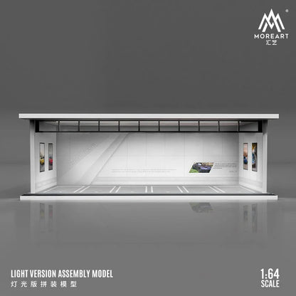 More Art 1:64 Diorama – 3D Car Assembly Lighting Model & Miniature Parking Lot Scene Props