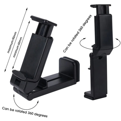 Portable Airplane Phone Holder Clip | Foldable Travel Stand for iPhone, Samsung, Google, Mi | Seat & Desk Mount Support