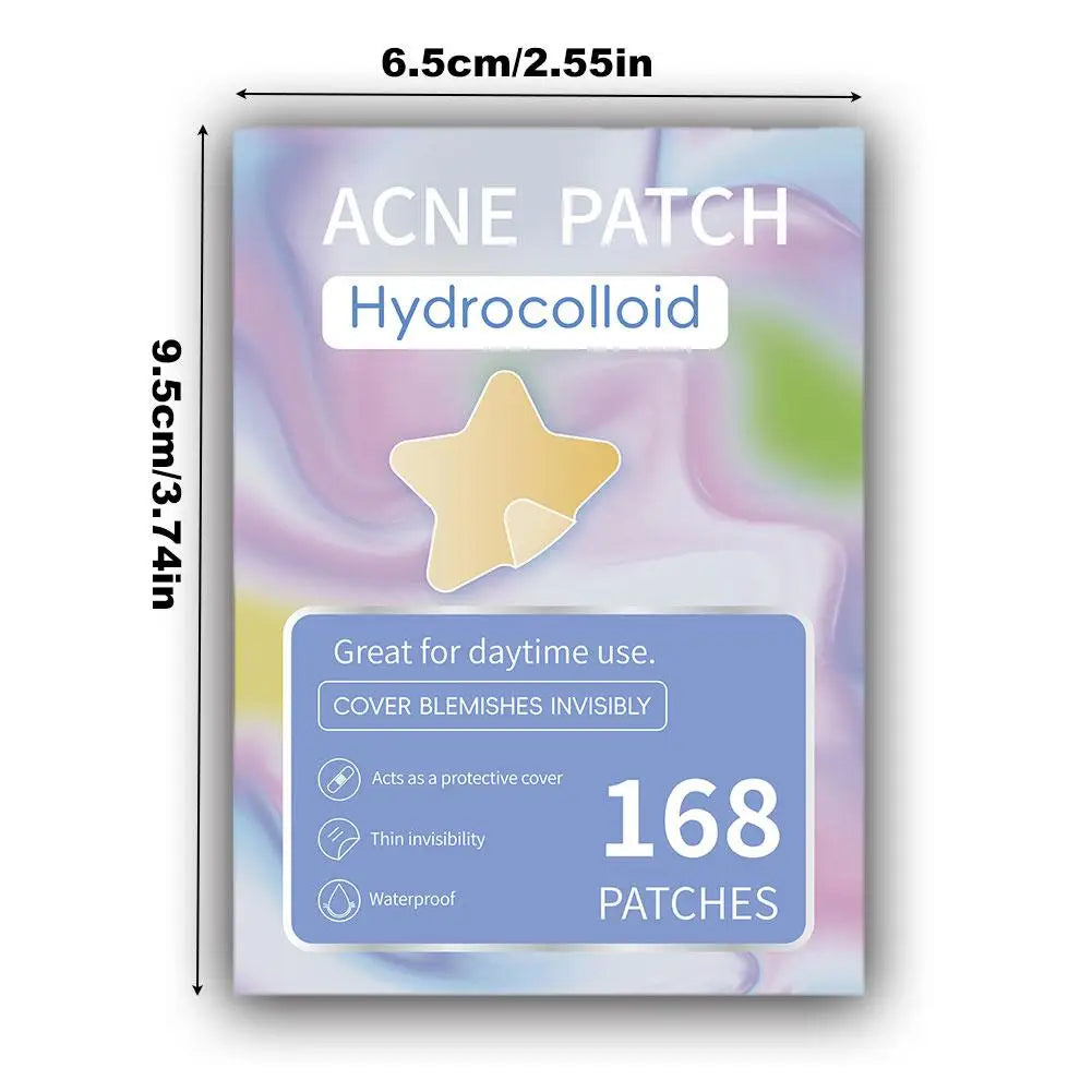 Colorful Star Pimple Patches – Invisible Acne Spot Stickers for Skin Care, Concealer & Makeup Tools