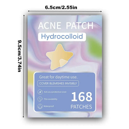 Colorful Star Pimple Patches – Invisible Acne Spot Stickers for Skin Care, Concealer & Makeup Tools