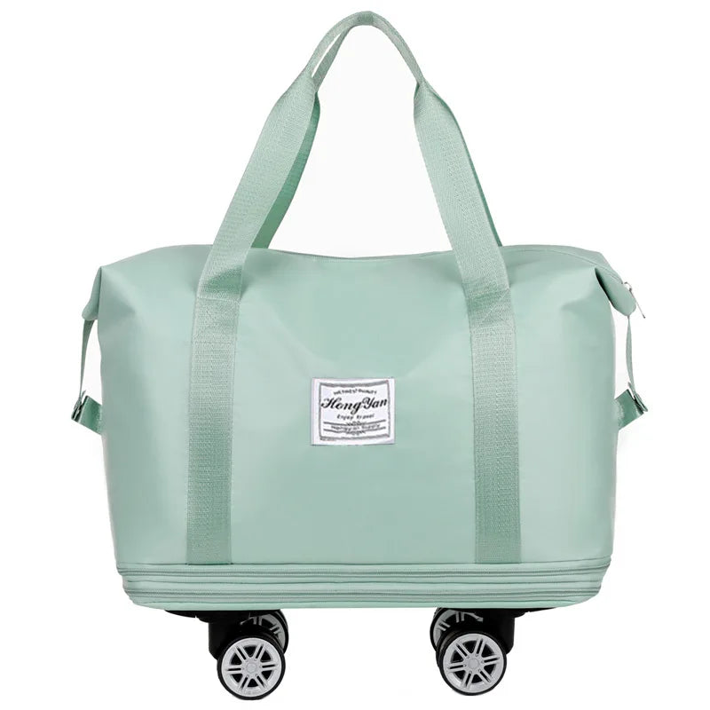 Expandable Universal Wheel Travel Bag – Large Capacity Lightweight Luggage with Dry & Wet Separation Storage for Travel & Fitness