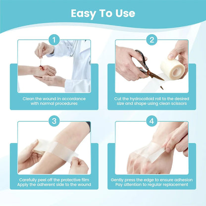 Pimple Patch Wound Dressing Roll - Cuttable Skin-Friendly Adhesive Tape for Clean Skin Protection
