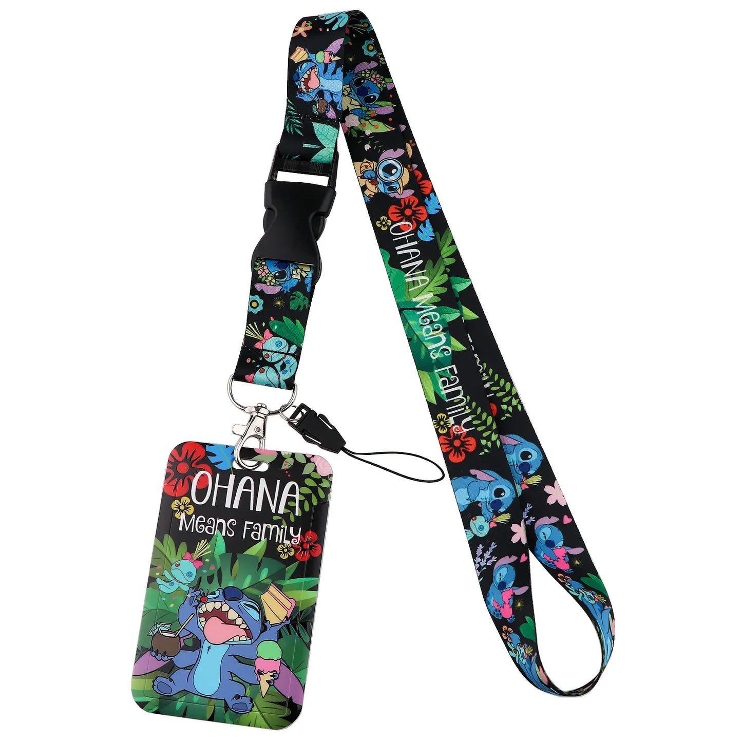 Cute Alien & Angel Cartoon Credential Holder Lanyard for Key, Card Badge & Gym Accessories