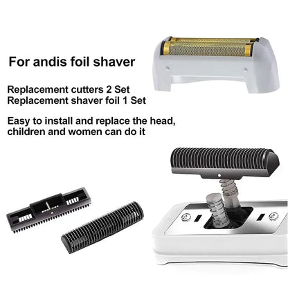 Original Andis Shaver Replacement Foil and Cutters for Profoil Lithium Plus 17205 – Barber Hair Electric Razor for Men’s Beard Shaving