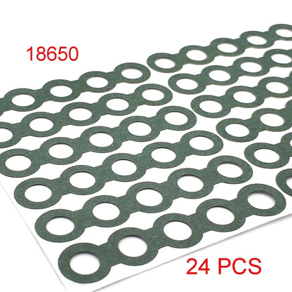 18650/21700/32650 Li-ion Battery Insulation Gasket – Barley Paper Insulating Glue Patch & Electrode Pads for Battery Pack