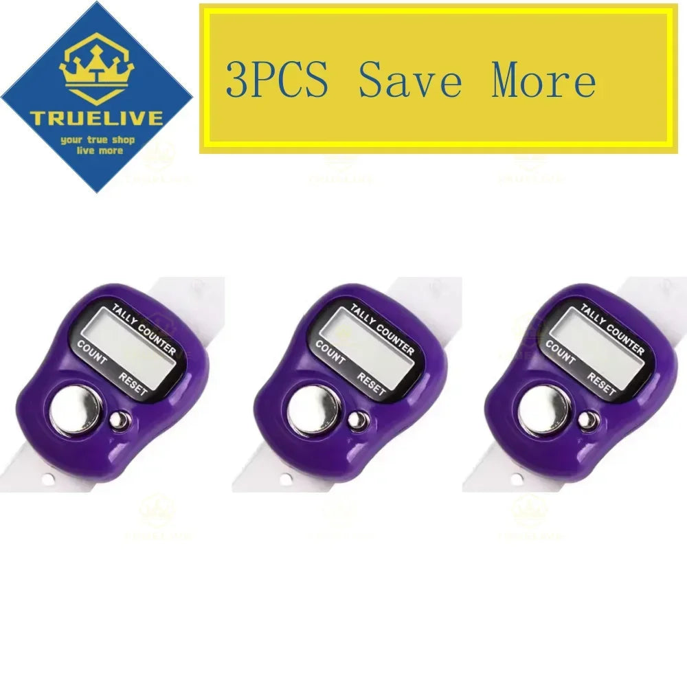 1/3/5PCS Mini Digital Finger Counter – Electronic Tally Clicker Ring for Knitting, Rows, Stroke & More