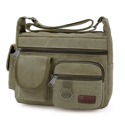 Men's Casual Sling Bag – Vintage Crossbody Messenger Shoulder Bag for Travel & Outdoor Use