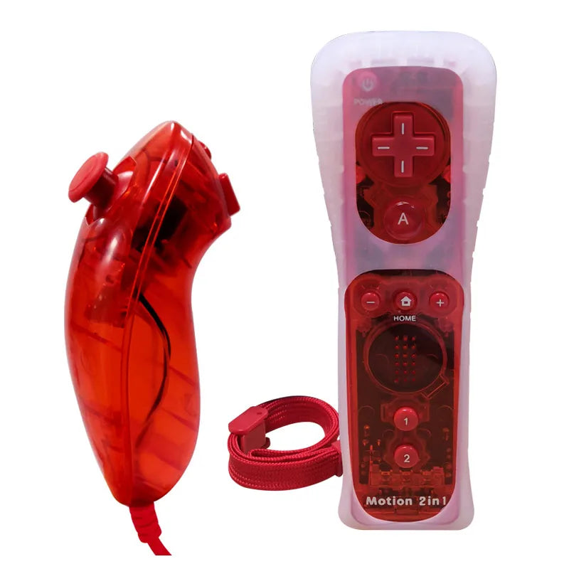 Nintendo Wii Remote and Nunchuk Controller with Motion Plus – Compatible Gamepad for Wii Console