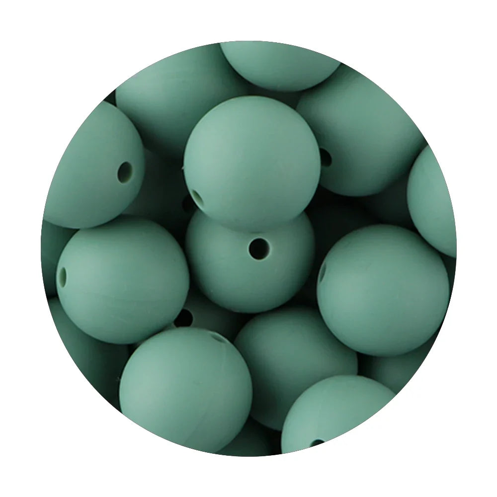 50Pcs Silicone Spacer Beads - 9/12/15mm Round Loose Beads for DIY Necklace Bracelet Jewelry Making