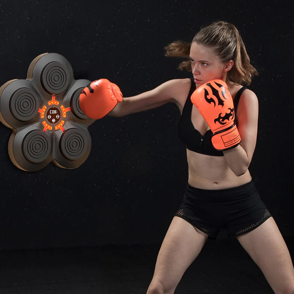 Smart Music Boxing Machine Wall Target - LED Lighted Sandbag for Relaxing Reaction Training - Agility Reaction for Boxing Sports