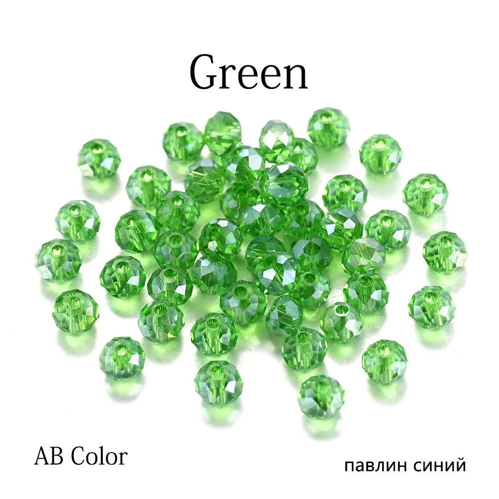 70–300pcs Czech Crystal Glass Beads Set (3–8mm) – Faceted Translucent Colorful Spacer Beads for DIY Jewelry, Bracelets & Craft Making