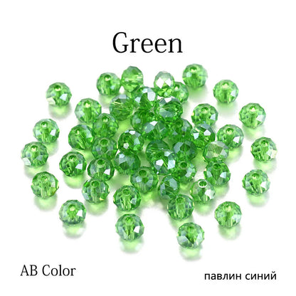 70–300pcs Czech Crystal Glass Beads Set (3–8mm) – Faceted Translucent Colorful Spacer Beads for DIY Jewelry, Bracelets & Craft Making