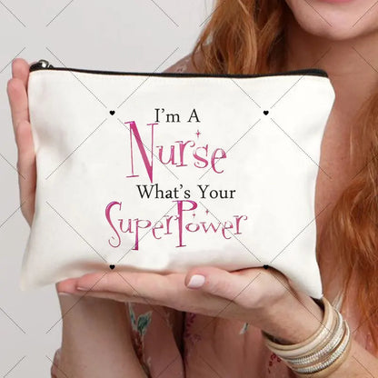 High-Quality Square Pillowcase — Washable Living Room Sofa Cushion Cover with “Thanks to Nurse” Print for Home & Office Decor