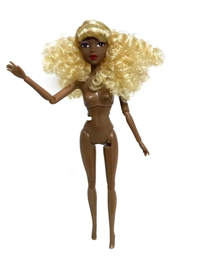 Adollya 32cm 1/6 African Doll — 10-Joint Movable Black American BJD Doll with Makeup, Toy for Girls & Kids Gifts
