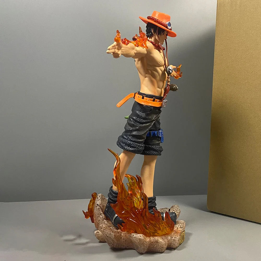 28cm One Piece Ace Figure – Portgas D. Ace PVC Action Collectible Toy for Kids & Christmas Gift