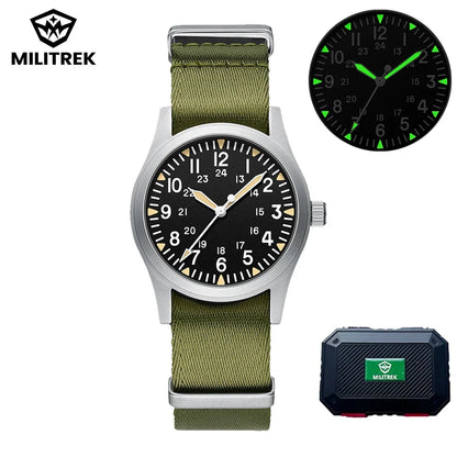 MILITREK 9001 Military Retro Men’s Watch - Quartz Stainless Steel Waterproof Sapphire Luminous Wristwatch