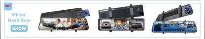 Aprilboy K6 4K WIFI Dash Cam - Front & Rear Dual Lens, 1080P Night Vision, Parking Monitor, Mini Car DVR