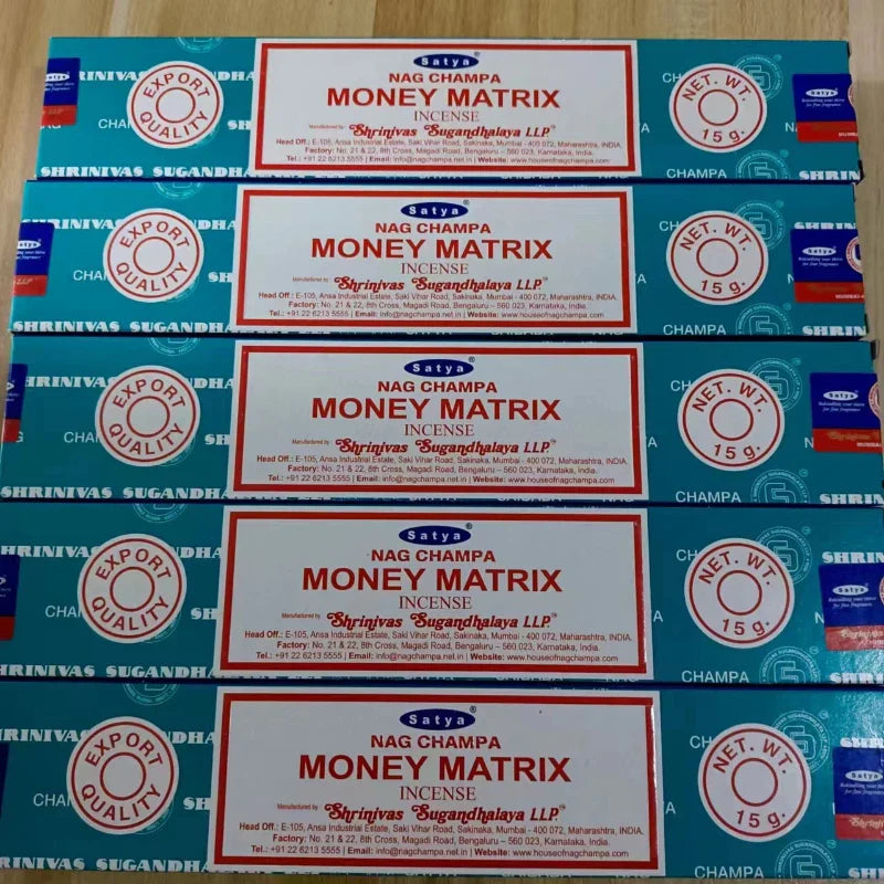 5 Box NAG Champa Satya Incense Collection – Handmade Sticks with Refreshing Medicinal Aromas for Home Fragrances