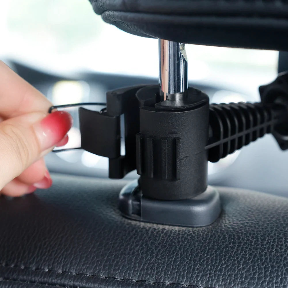 Universal Car Phone Holder — Back Seat Headrest Mount Clip for Kids with Adjustable Stand Bracket