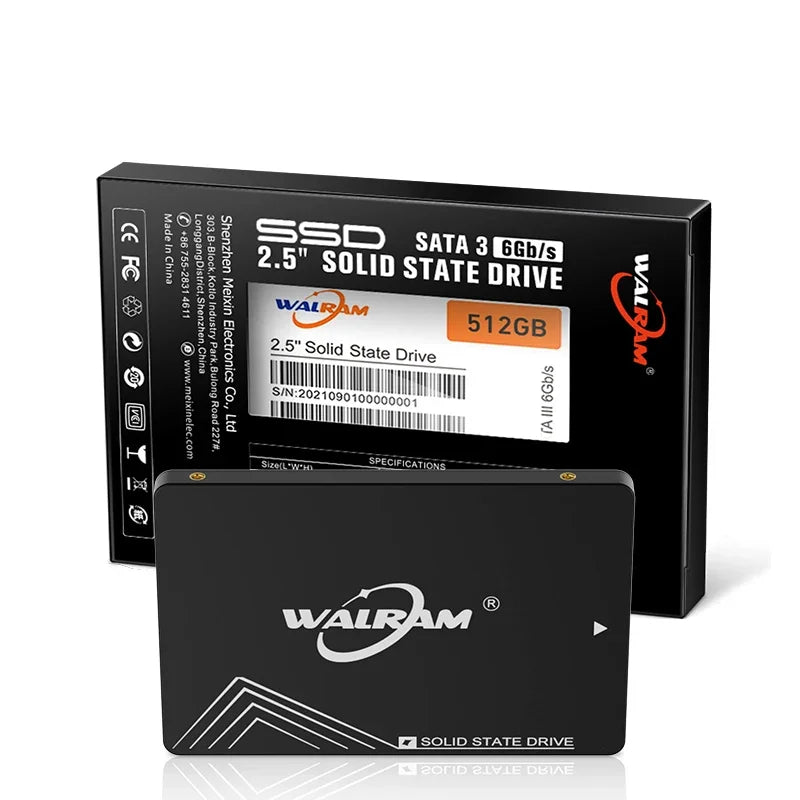 WALRAM SSD 2.5" SATA III Solid State Drive 120GB–1TB for Laptop & Desktop PC Hard Disk Replacement