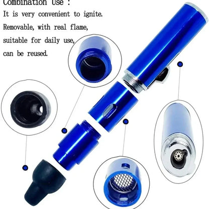 Hot Selling Portable Aromatherapy Lighter – Mini Metal Pipe with Volcanic Stone