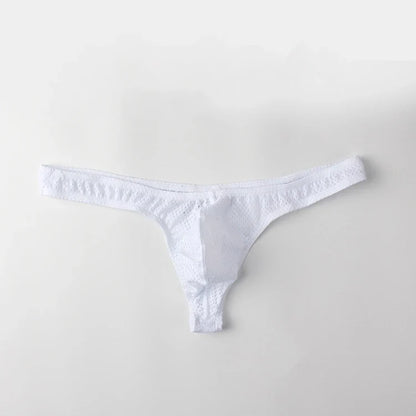 Men’s Ice Silk Low-Rise G-String & Thong Underwear – Breathable Solid Color T-Back U-Pouch Comfort Fit Sexy Lightweight Underpants