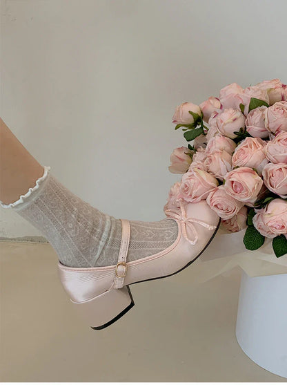2025 Spring Autumn Mary Jane Shoes — Elegant Mid Heel Round Toe Pumps for Women
