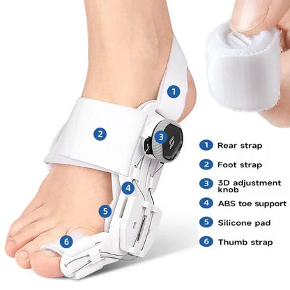 Bunion Corrector for Men & Women – Adjustable Hallux Valgus Toe Separator & Pedicure Straightener