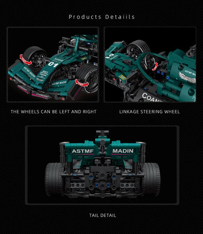 F1 W14 E Technic 1432+ Pcs 1:8 Sports Car Building Blocks – Compatible with 42141, DIY Model, Birthday Gift
