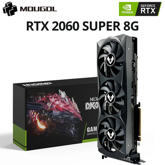 MOUGOL NVIDIA GeForce RTX 2060 Super 8GB GDDR6 Graphics Card – 12nm PCIe 3.0×16, 256Bit Gaming Video Card for Desktop GPU