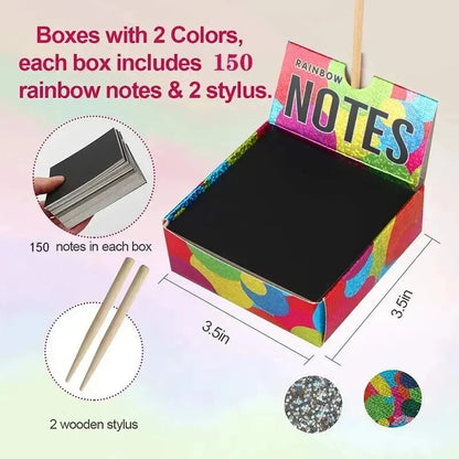 Dazzling Scratch Painting Kit – Parent-Child Interactive Handmade Art & Note Cards