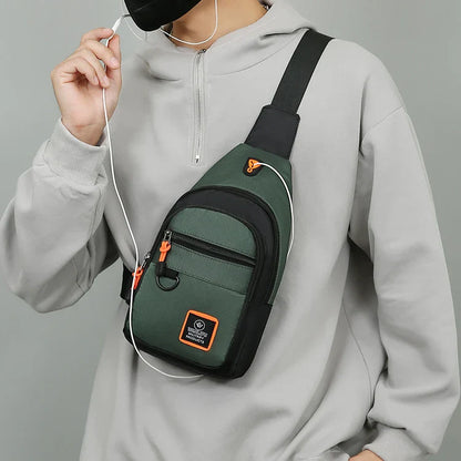 Men’s Outdoor Hiking & Cycling Shoulder Bag – Waterproof Sports Crossbody Chest Bag for Travel