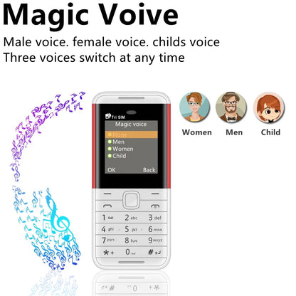 SERVO BM5310 Mini Mobile Phone — 3 SIM Card, 3-Standby, Auto Call Recorder, Bluetooth, Speed Dial & Magic Voice, 1.3" Compact Phone