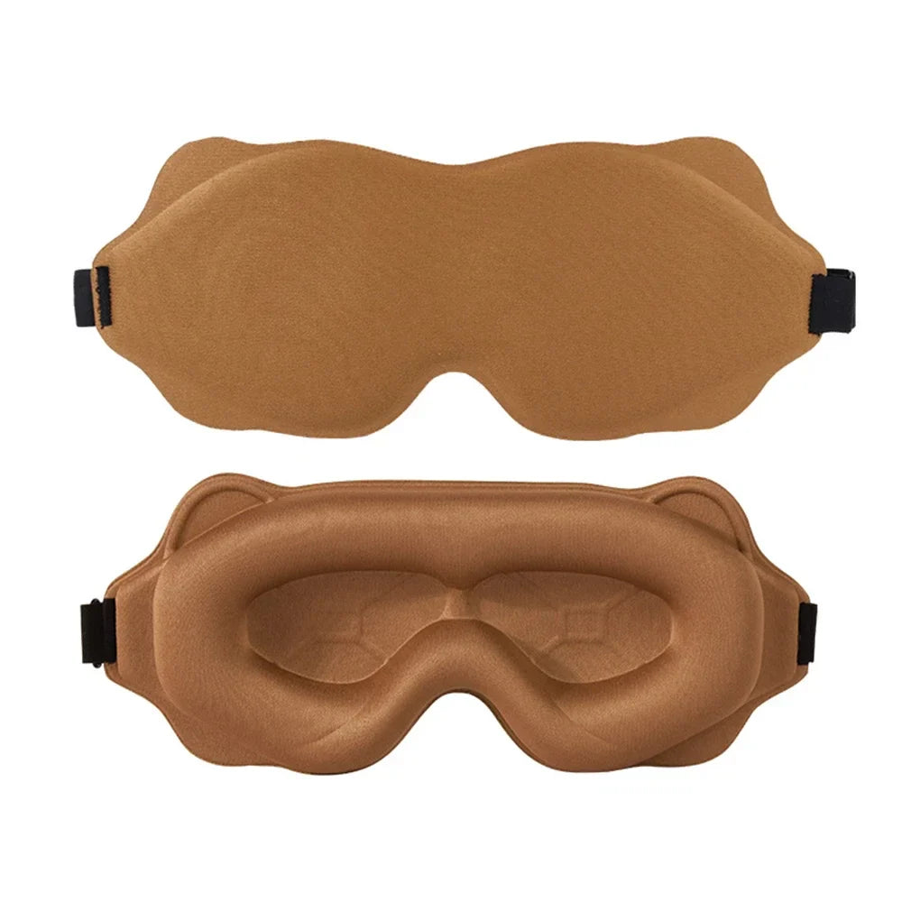 3D Padded Sleep Mask for Eyes — Soft Light-Blocking Eyepatch, Sleeping Aid & Eye Shade Blindfold
