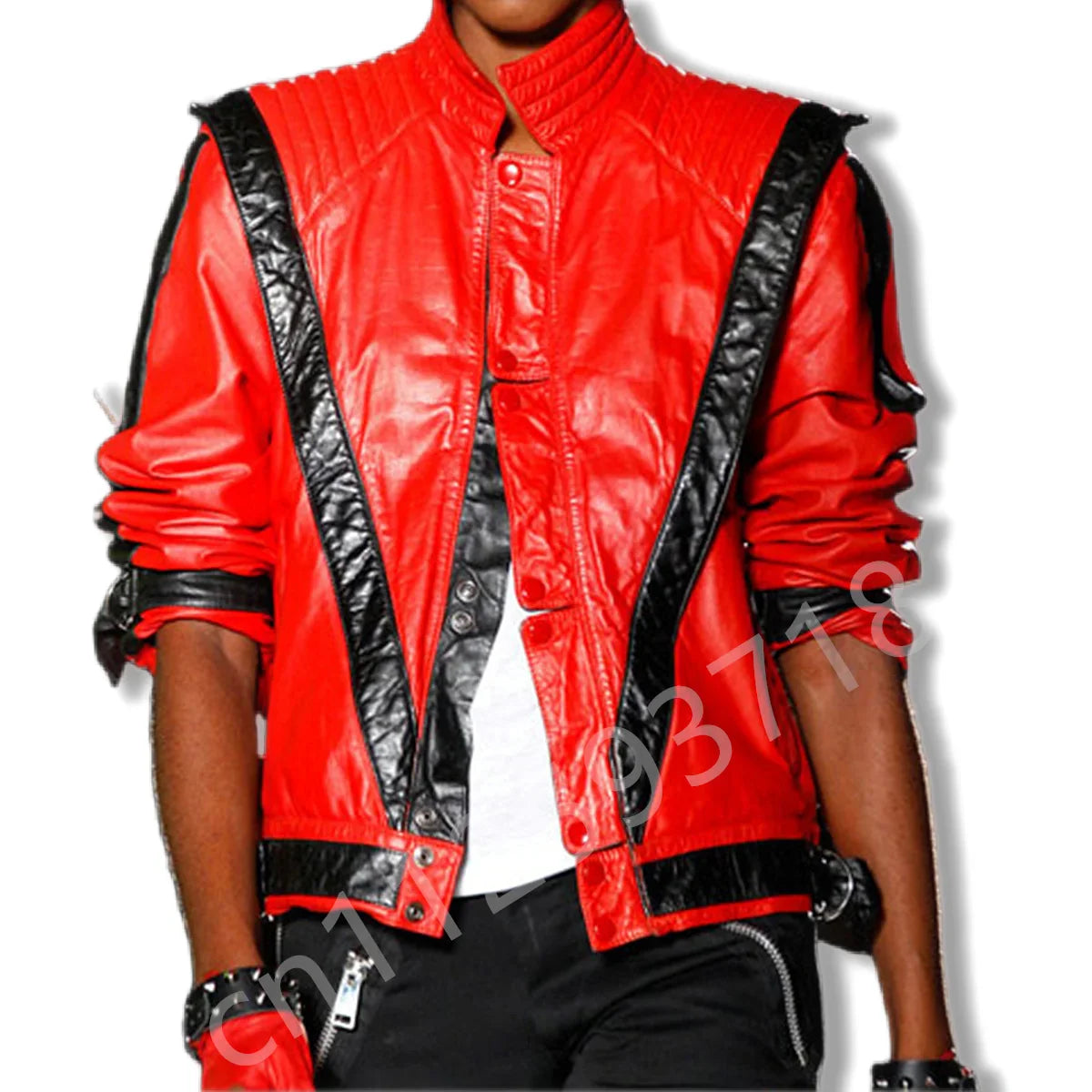 Michael Jackson Thriller Costume Jacket — Red Leather Jacket for Women & Men, Halloween & Christmas Party Outfit