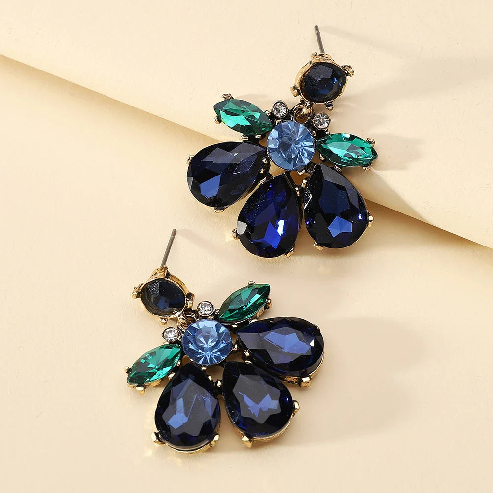 Luxury Crystal Geometric Dangle Earrings – Fashion Wedding & Party Jewelry for Women