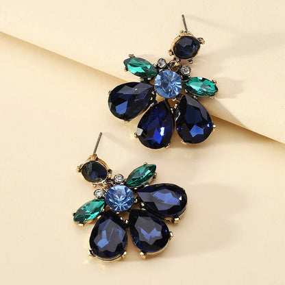 Luxury Crystal Geometric Dangle Earrings – Fashion Wedding & Party Jewelry for Women